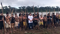 Los indígenas yanomamis de la aldea Palimiú relatan lo ocurrido en una grabación. amazoniareal.com.br