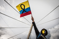 Manifestantes recuerdan a Lucas Villa, estudiante fallecido durante protestas, Pereira, 6 mayo 2021, Juan Pablo Otalvaro M / www.globallookpress.com