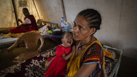 Tienda de tratamiento de una clínica médica en la ciudad de Abi Adi, en la región de Tigray, al norte de Etiopía. Ben Curtis / AP