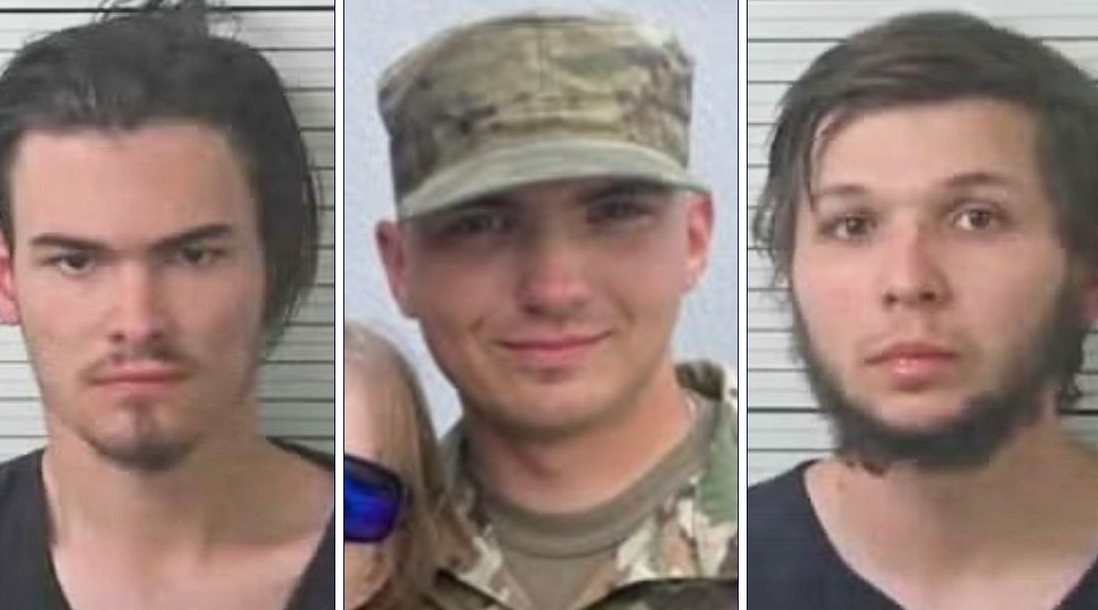 De izquierda a derecha: Rainor Joiner, Matthew McLaughlin y David Degroat. Taos County Adult Detention Center / The AWARE Foundation