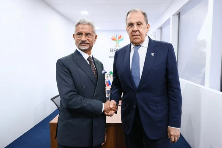 Subrahmanyam Jaishankar y Sergei Lavrov