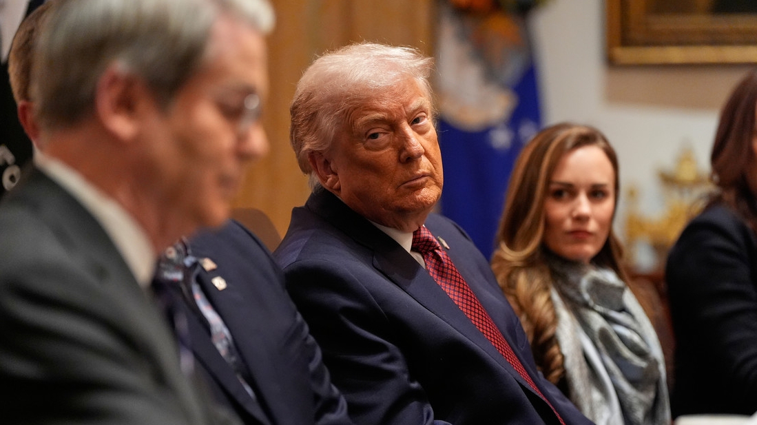 Trump habla durante una mesa redonda en la Sala del Gabinete de la Casa Blanca, 8 de diciembre de 2025 Alex Brandon / AP