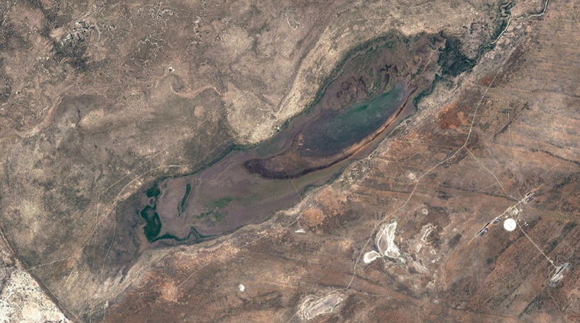 Lago Ngami, Botswana, 2020 Google Earth
