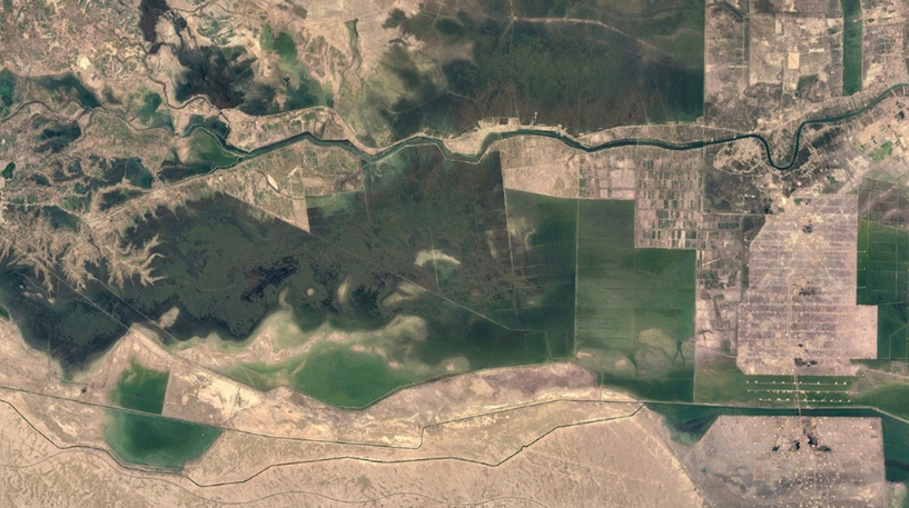 Marismas de Al Chibayish, Irak, 2000 Google Earth