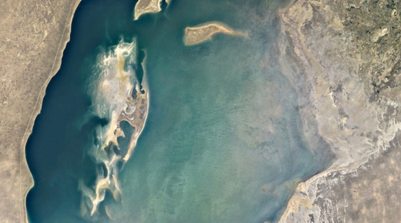 Mar del Sur de Aral, Uzbekistán, 1984 Google Earth