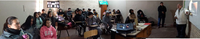 Primer grupo de alumnos que participo en la charla